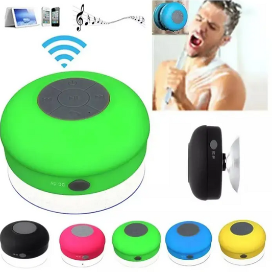 Parlante Bluetooth para Ducha Recargable Color negro.