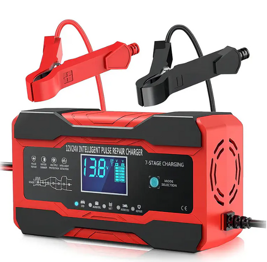Cargador Inteligente Batería Auto Moto Carga Rápida