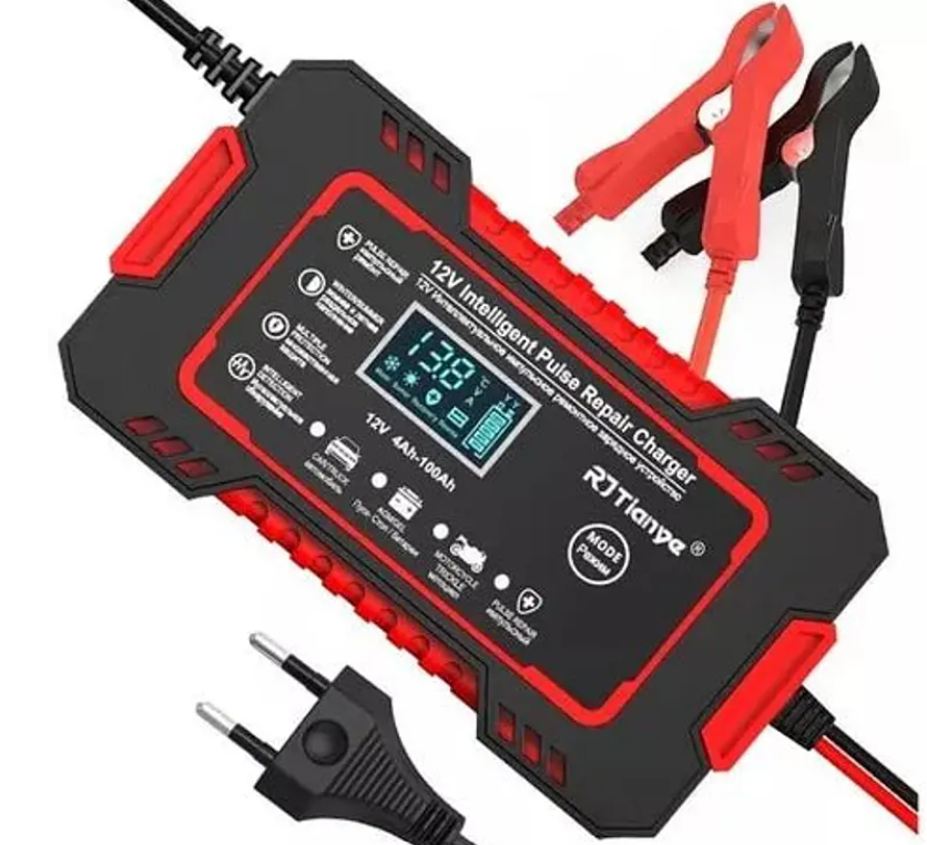 Cargador De Batería Arrancador 12v 6a Lcd Inteligente