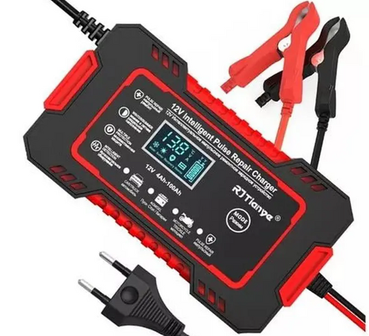 Cargador De Batería Arrancador 12v 6a Lcd Inteligente