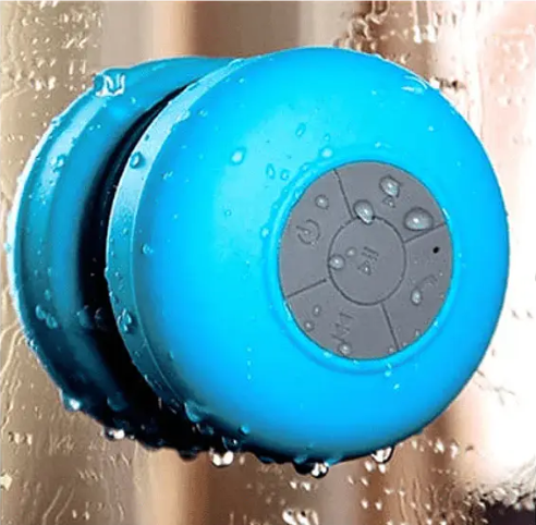 Parlante Bluetooth para Ducha Recargable Color negro.
